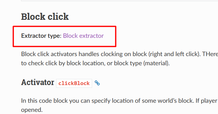 Extractor type which activator uses